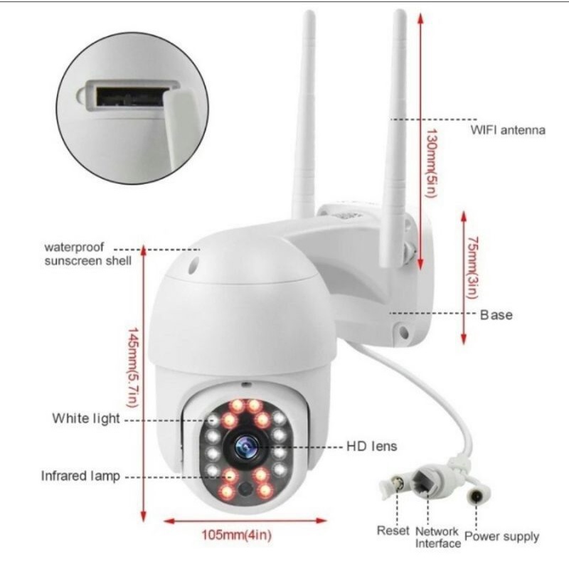 IP CAM CCTV OUTDOOR 8MBP YOSEE wifi camera ip PTZ SPPED DONE YOSEE