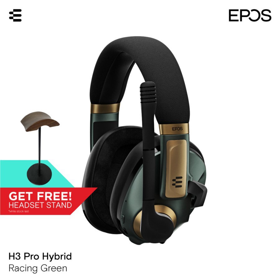 EPOS H3 Pro Hybrid Green Closed Acoustic Bluetooth Gaming Headset