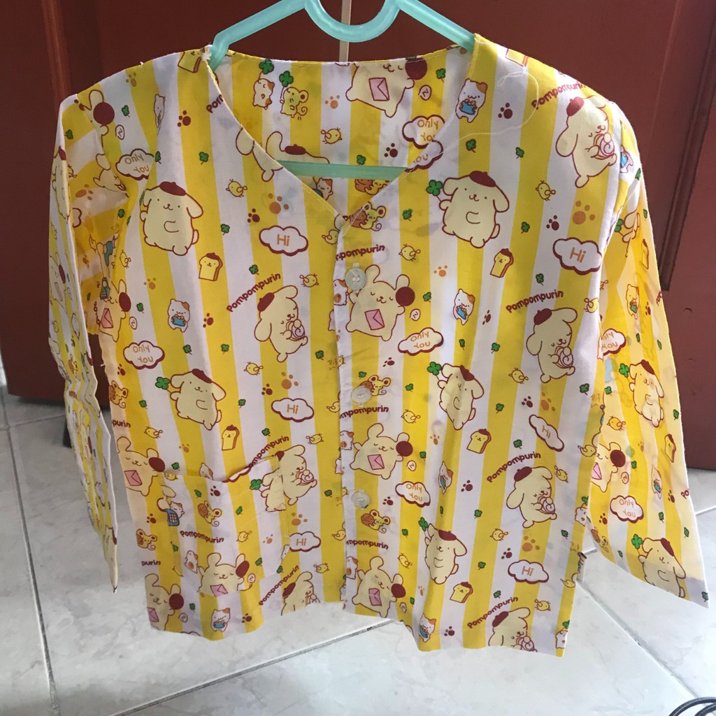 Piyama Anak Hoshi Lengan Panjang Pompompurin Kids Pajamas