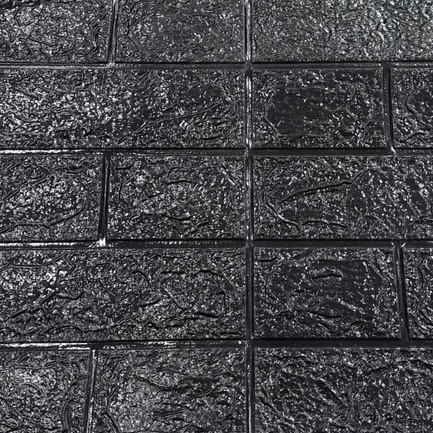 ✧YUKSHOPING✧ Wallpaper Dinding Foam 3D / Stiker Wallpaper Dinding Mini Dekorasi / Wallpaper 3D R461-HITAM