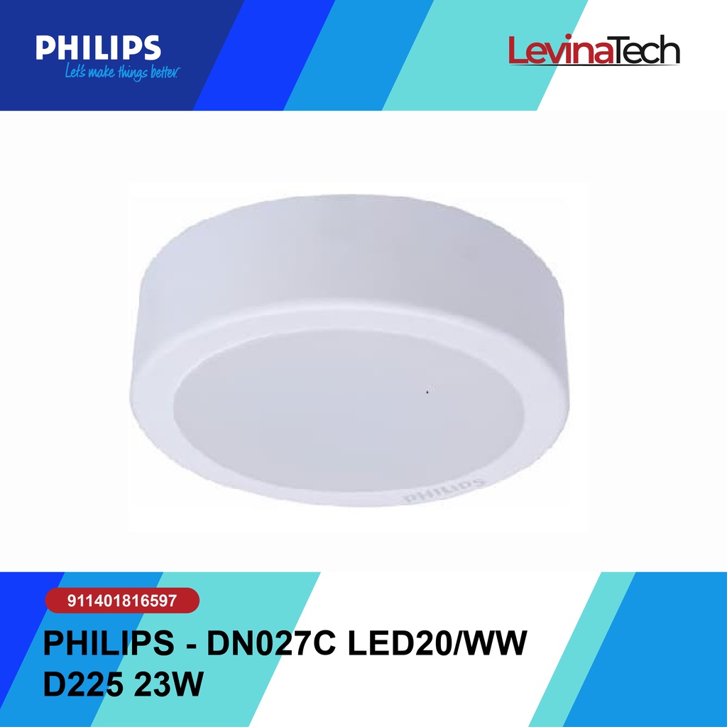 PHILIPS - lampu downlight DN027C LED20/WW D225 23W