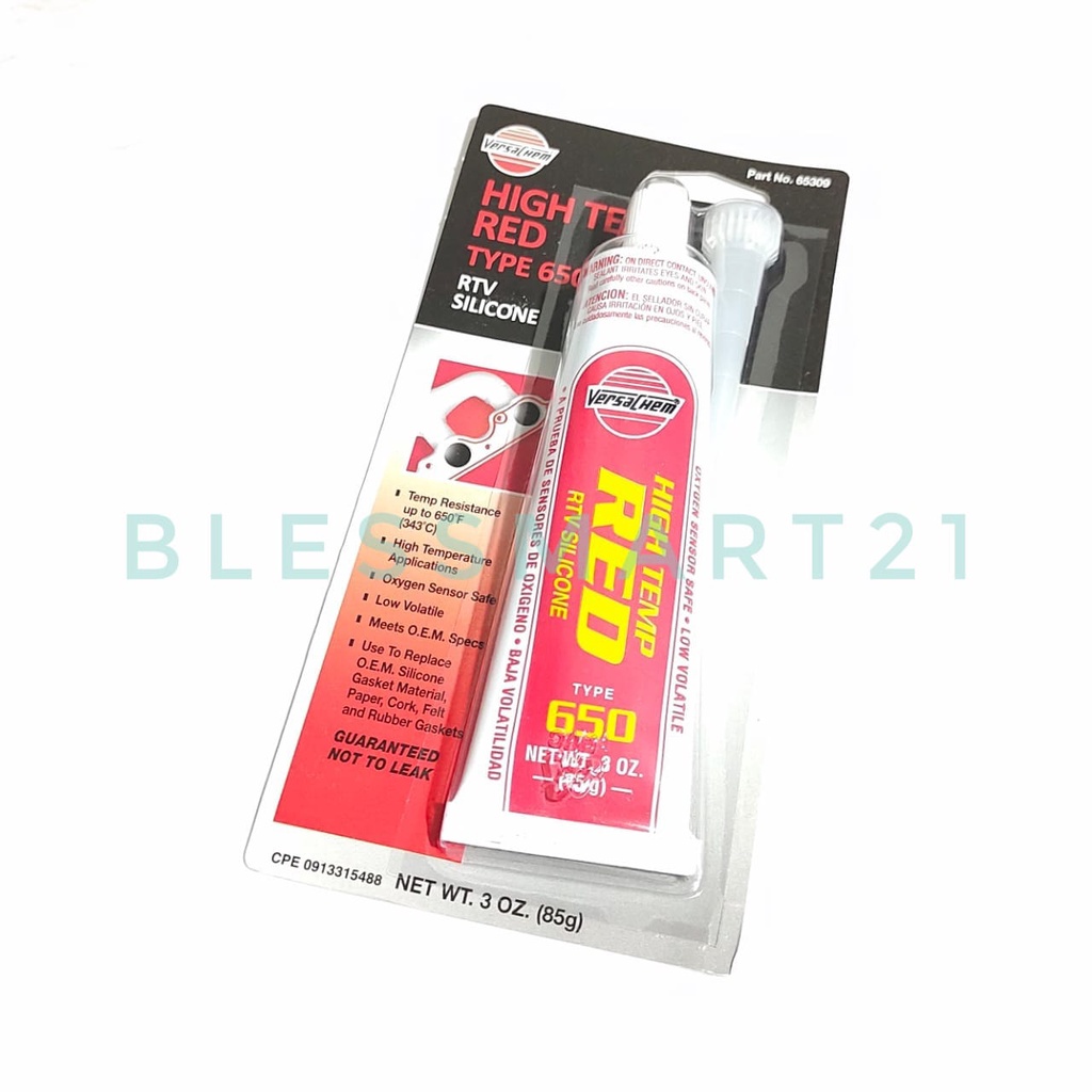 LEM HIGH TEMP RED RTV SILICONE TYPE 650 VERSACHEM/LEM SILICON RED VERSACHEM BIG