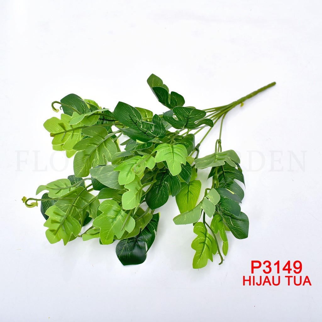 TIB DAUN KELADI BUNGA TANGKAI PLASTIK BUNGA ARTIFISIAL BUNGA TANGKAI BUNGA HIASAN P3149-8