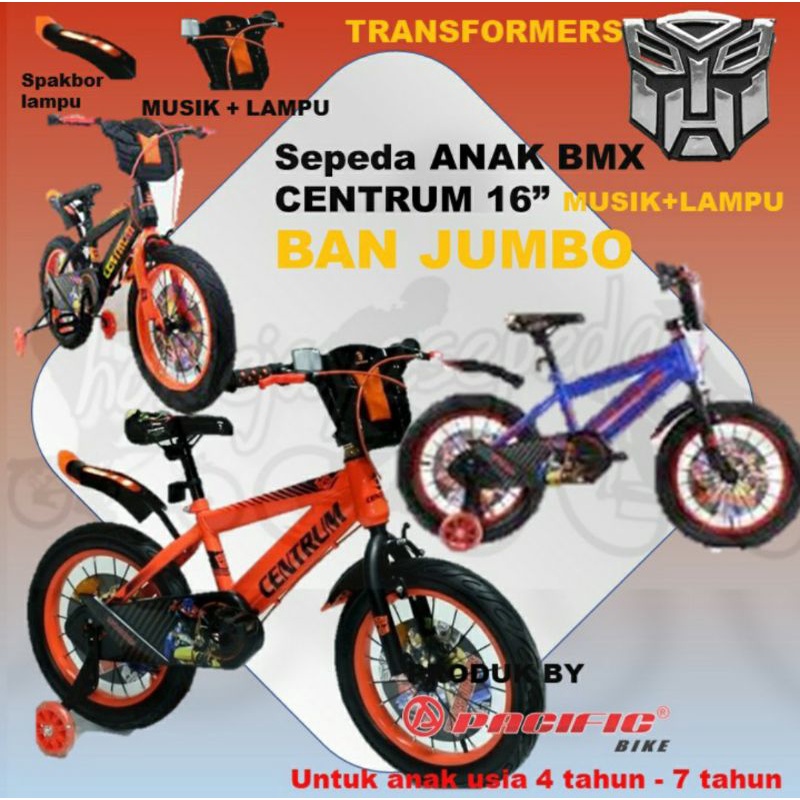 SEPEDA BMX 16 &amp; 18 X2.50 CENTRUM TRANSFORMER  3308