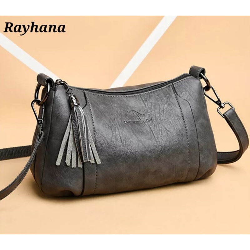 Rayhana - Tas Selempang Wanita Novera Tas Slempang Import Murah Semi Korea Remaja Terbaru Tofu Bag Sling Bag Tas Grosir Wanita Kuliah Kulit