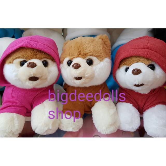 BONEKA ANJING MANTEL KECIL LUCU FLUFFY PUPPY DOG DOLL BOO THE DOG DOLL KW
