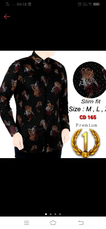 Colin Dion | Baju Batik Pria Coklat | Kemeja Batik Pria Slimfit Lengan Panjang Cd160