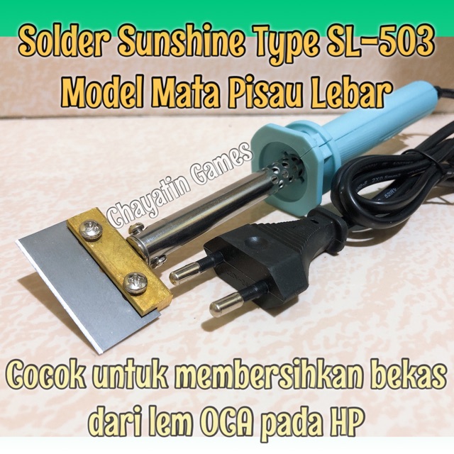 Solder Ori Sunshine Type SL-503 30 Watt Model Mata Solder Pisau Lebar