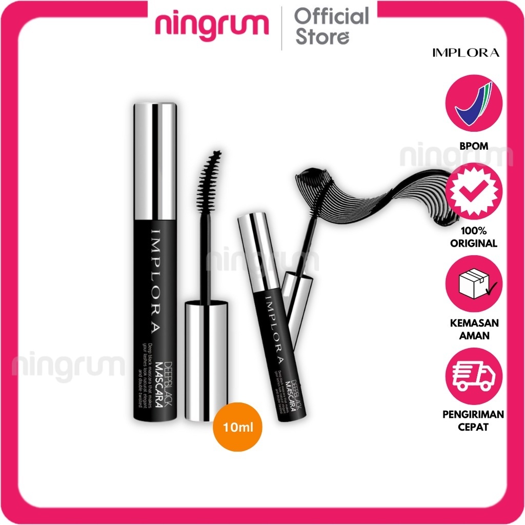 Ningrum - Implora Deep Black Mascara 100% Original | Maskara Implora Extra Black - 5114