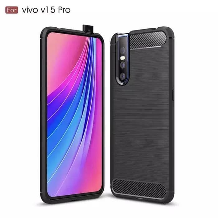 Vivo V15 Pro Soft Case Brushed Carbon - Hitam