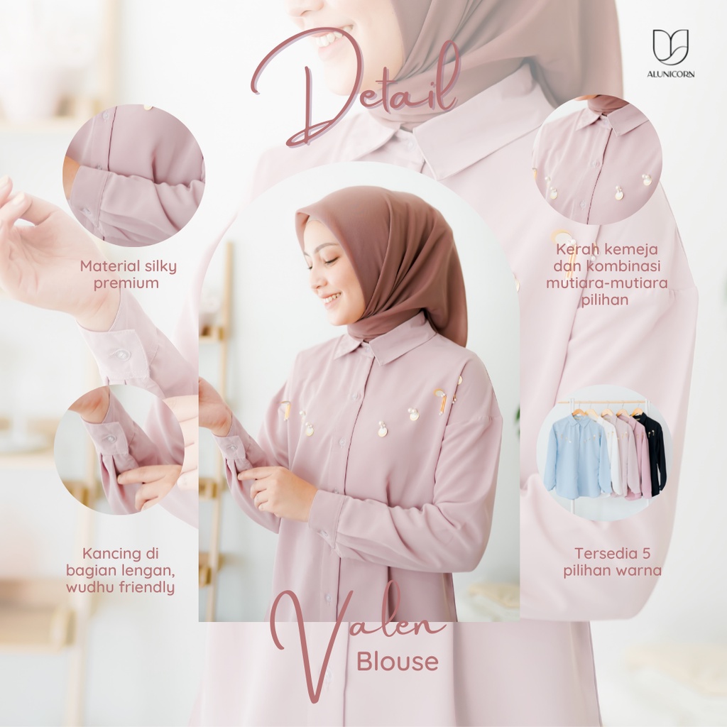 Alunicorn - Busui- Bia Series - Valen Set - Blouse Wanita - Pants Wanita-1