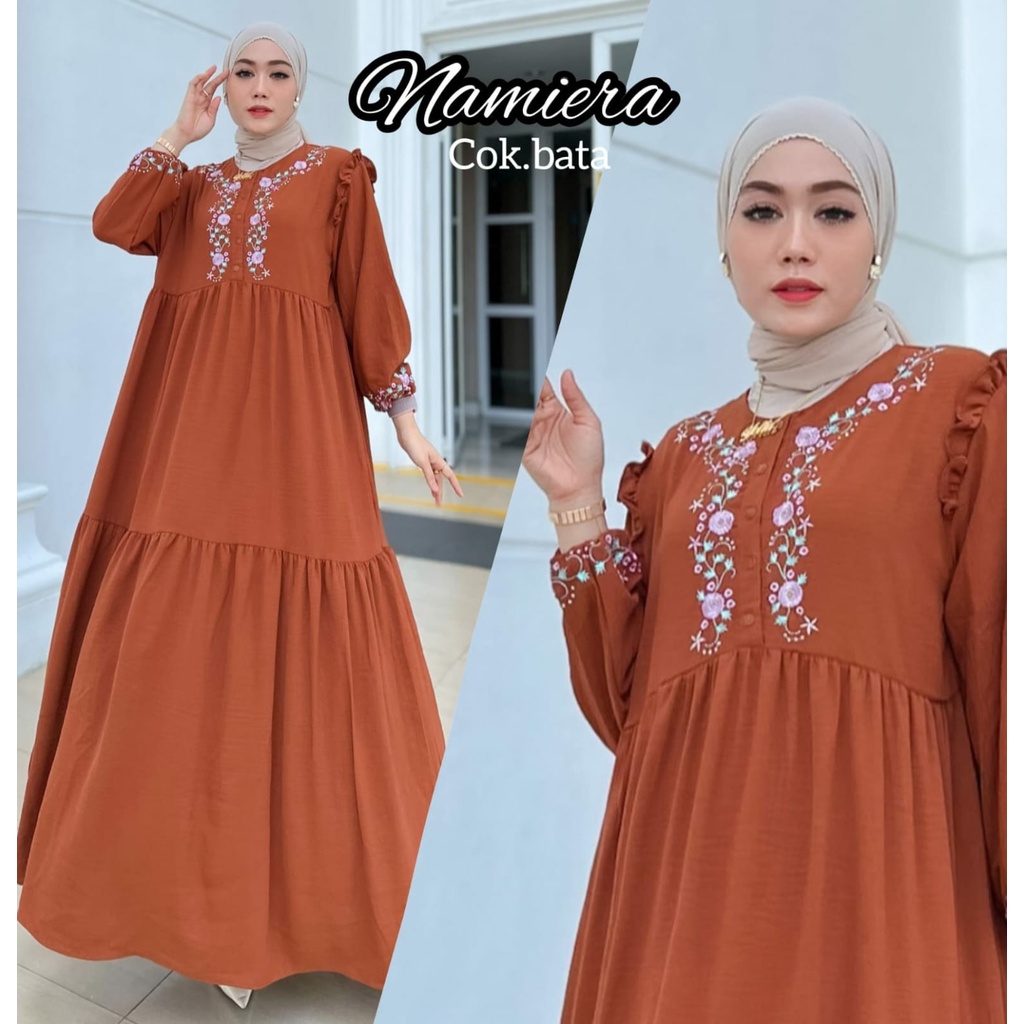 GAMIS KONDANGAN NAMIERA SIMPLE BORDIR ASLI