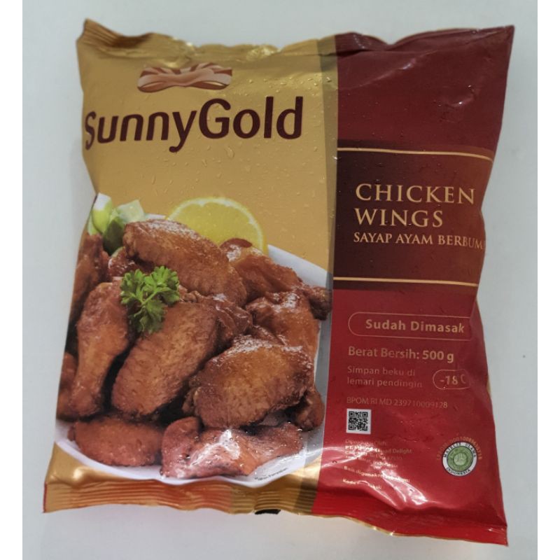

Chicken Wings sayap ayam berbumbu 500gr Sunny Gold