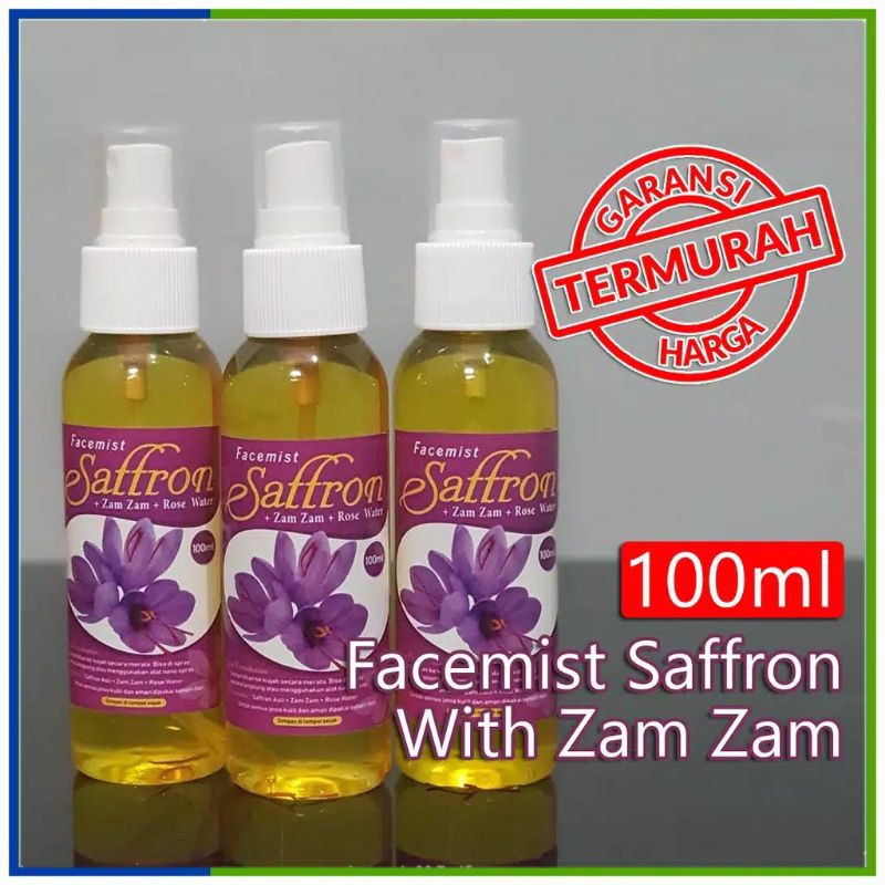 Safron Face Mist Saffron Facemist Dengan Air Zamzam Botol Spray 100ml Original Murah