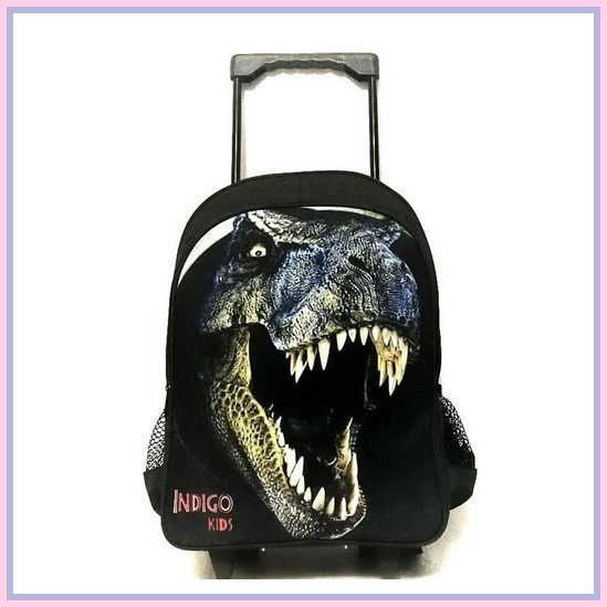 Tas Troli Lego / Tas Dorong Lego Tk Dua Ruang Tas Koper Dinosaurus / Tas Anak Laki Laki / Tas Sekola