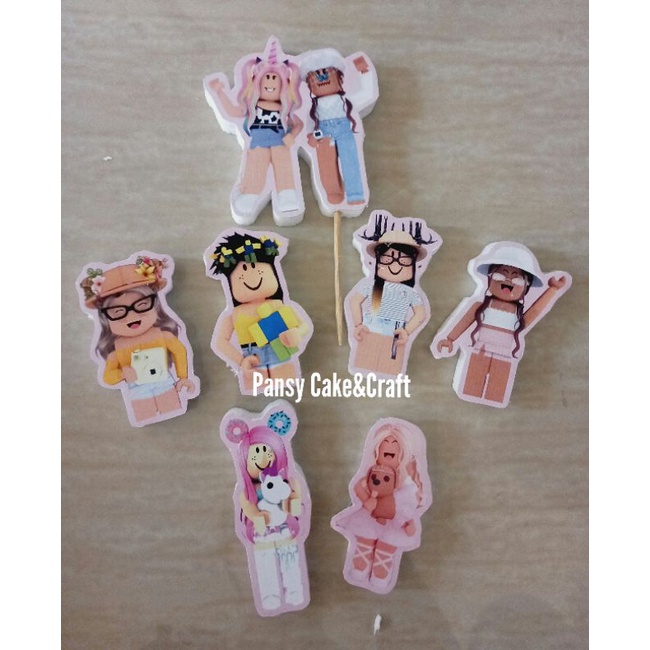 Cupcake topper Roblox Girl