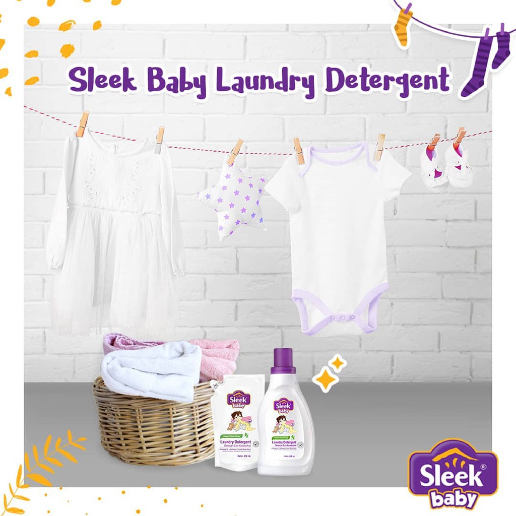 Sleek Baby Laundry Detergent Refill (Sertakan Packing Tambahan - Baca Deskripsi)