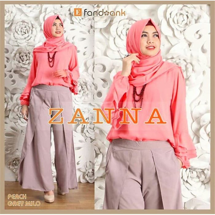 ZANNA SET SALMON, MARON, SOFTBLUE, CREAM, MILO 5 WARNA