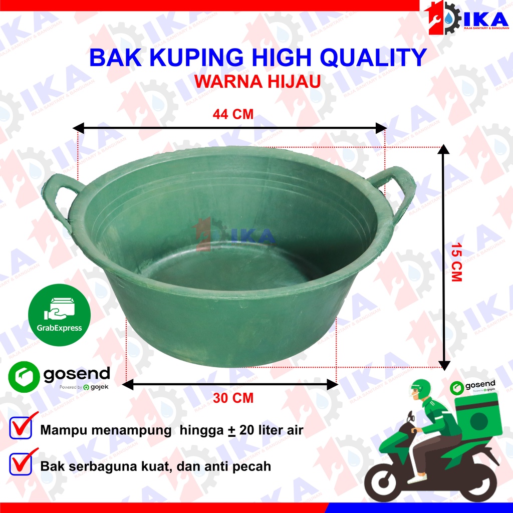 (KHUSUS GOJEK/GRAB) Baskom Plastik Besar Jumbo Serbaguna Kuping Anti Pecah BAK KUPING - Baskom Air / Ember Cuci Piring / Ember Mandi / Waskom