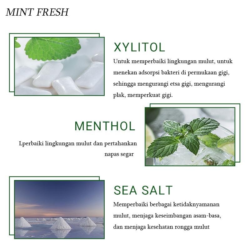 Spray mulut Perawatan Mulut Semprotan mulut Penghilang bau mulut Pengharum mulut Penyegar nafas Nafas segar, mulut harum, aroma mulut yang melembapkan Singkirkan napas bangun, bau tembakau dan alkohol, bau mulut