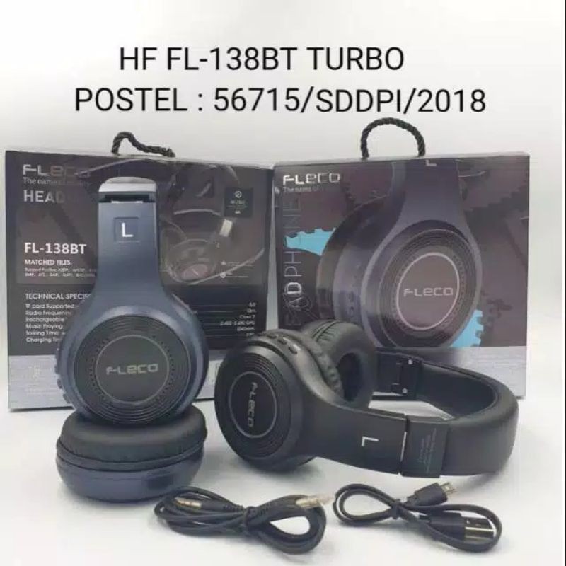 Headset Bluetooth Fleco FL-138BT Mega Bass Bombastis New Version