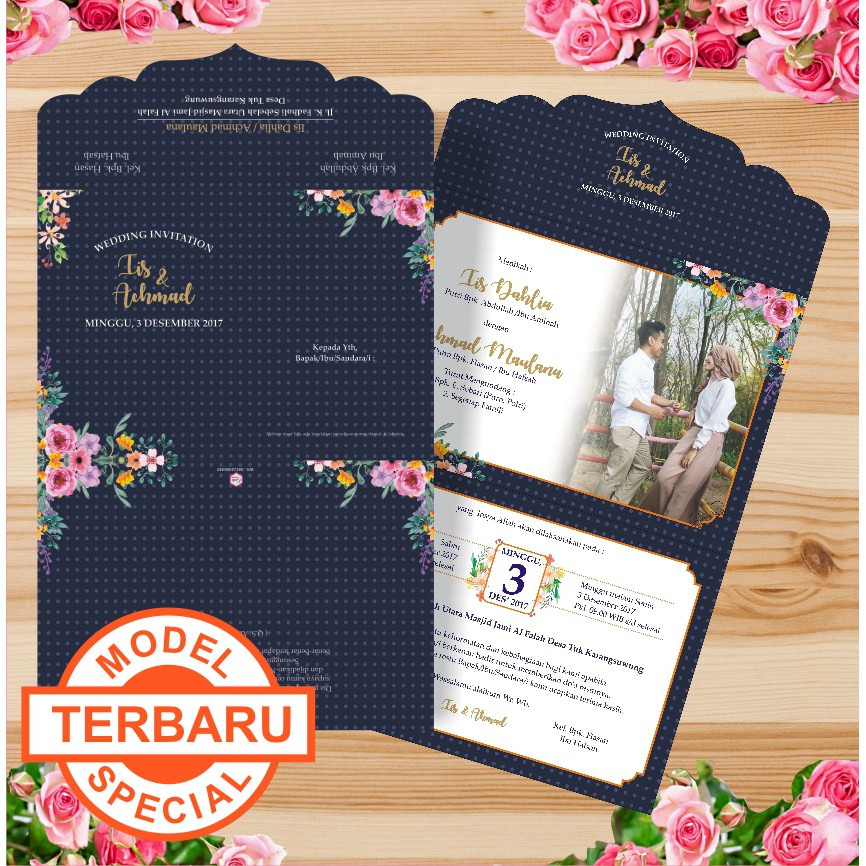 Undangan Pernikahan Lipat Tiga Special Kertas ARTCARTON