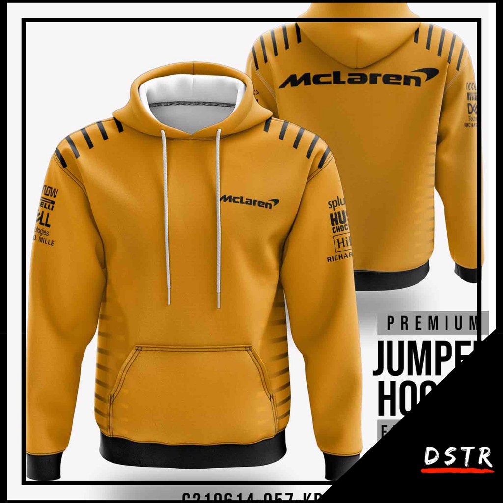 Jaket Hoodie F1 Formula One Team McLaren Full Print Orange KR0203