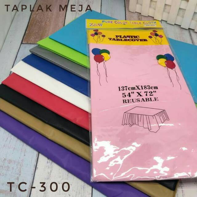 UNIK Taplak Meja Plastik Polos /Plastik Taplak Cover