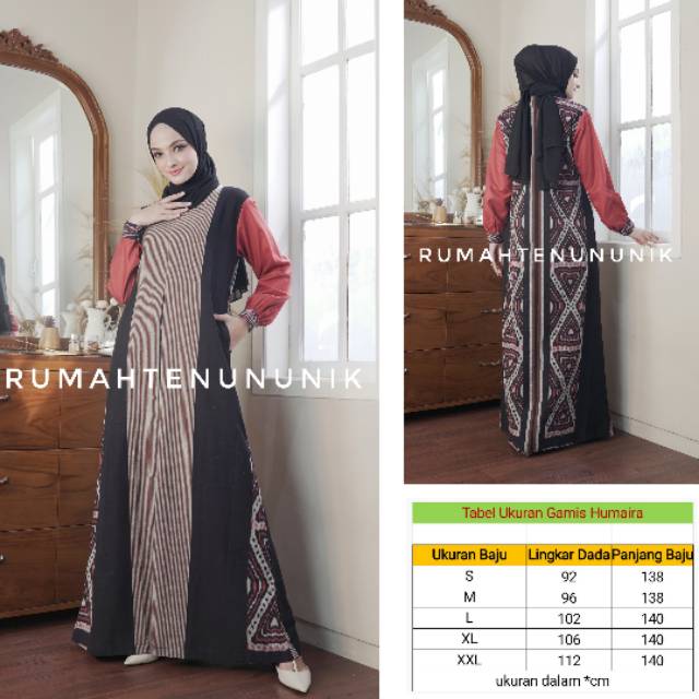 BAJU TENUN GAMIS TENUN HUMAIRA BATA