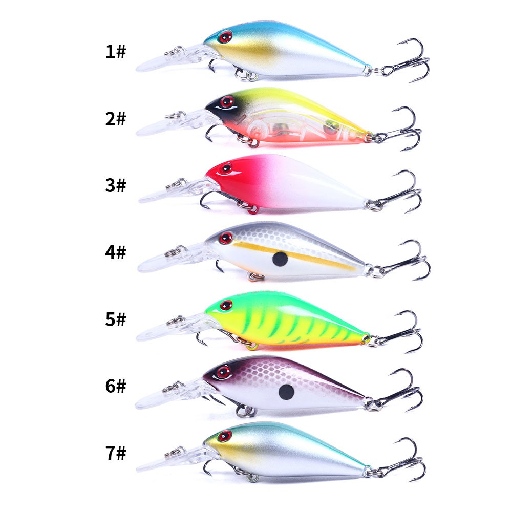 Hengjia 6pcs 8cm/8.5g Floating crankbait umpan pancing swimbait Retail Box fishing bait bass ikan kail outdoor Alat Pancing tackle