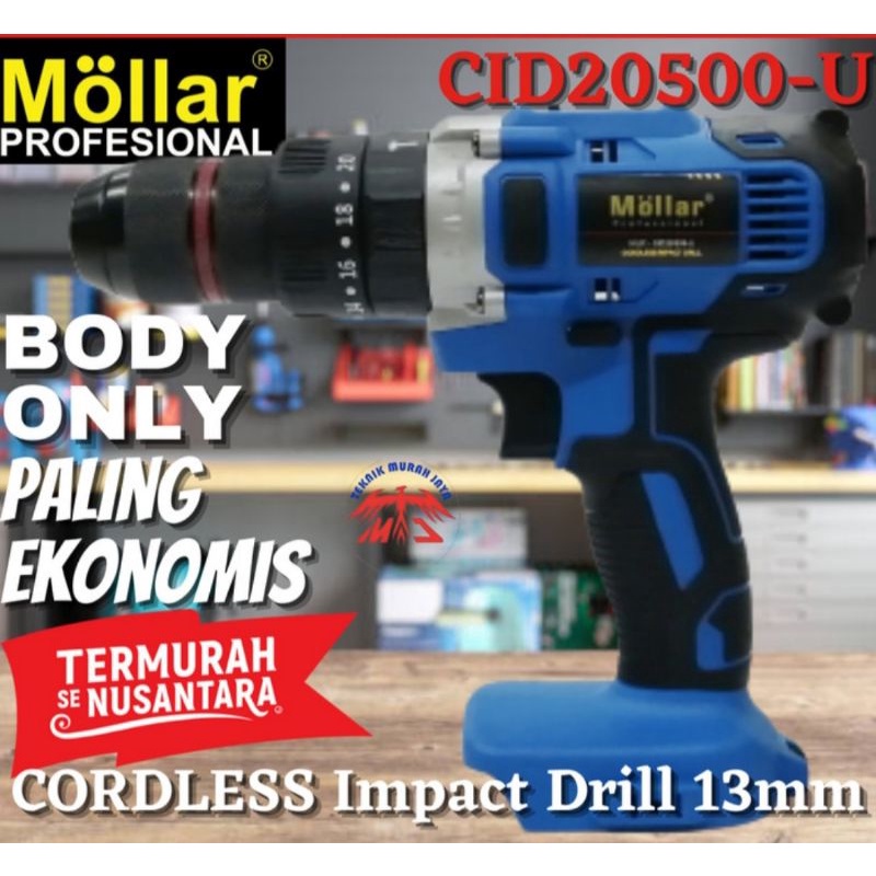 mollar CID20500-U mesin bor beton cordless impact drill 13mm CID 20500-U 18v