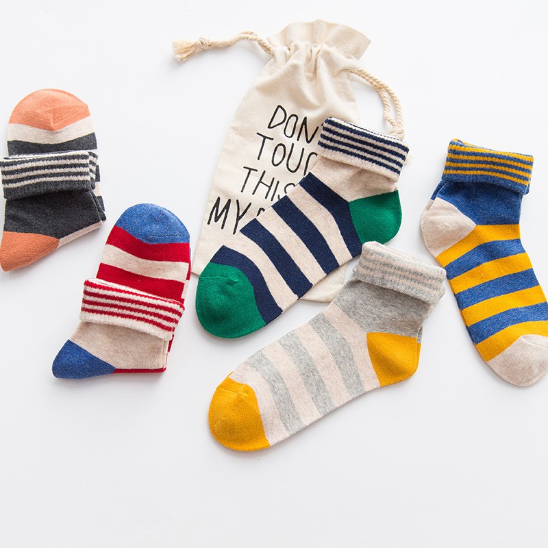  Kaos  Kaki  Jepang  Bahan Katun Tebal Motif Garis Warna 