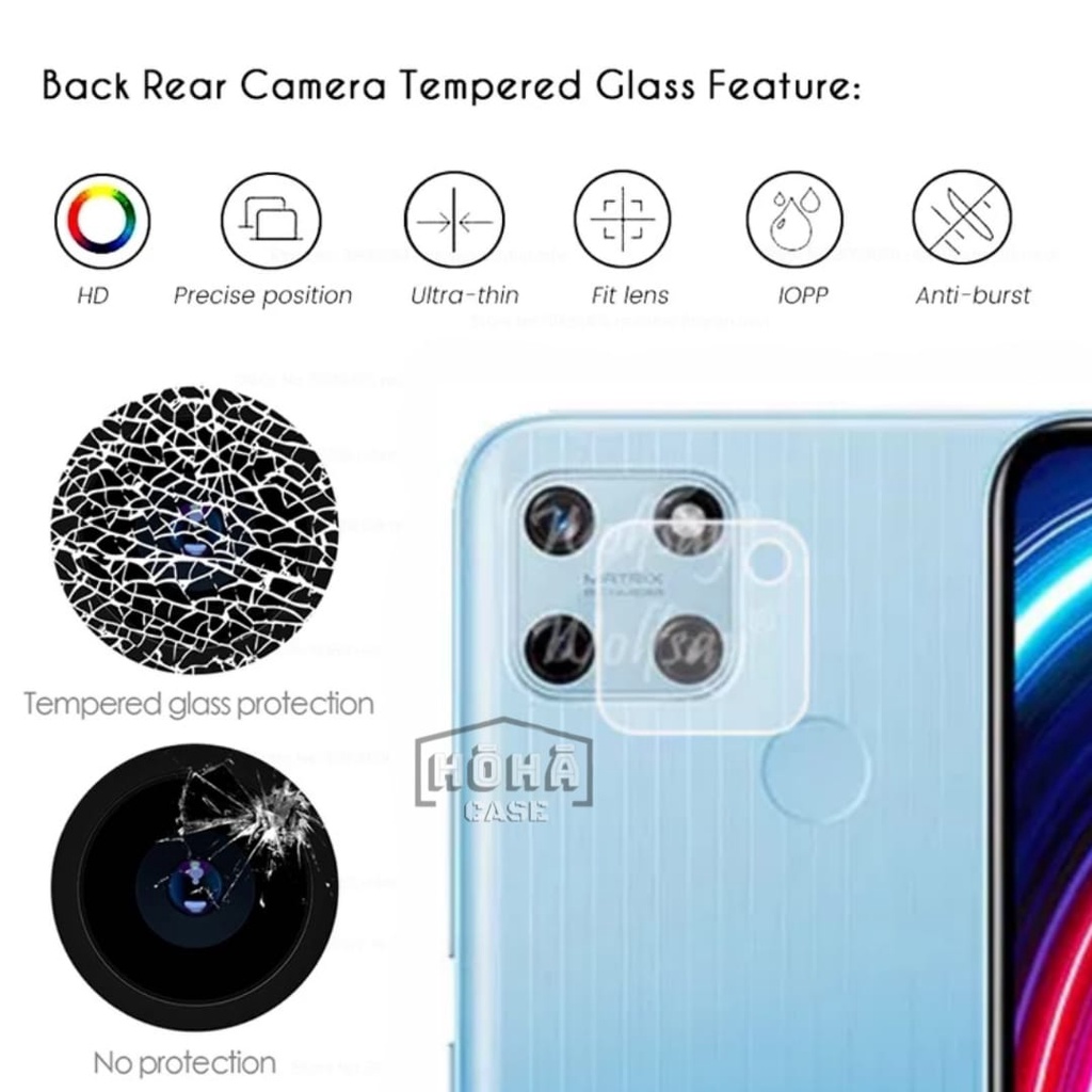 PROMO 3in1 REALME C25Y Tempered Glass Free Anti Gores CAMERA &amp; GARSKIN Carbon