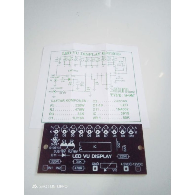 PCB LED VU Display LM 3915 S-047