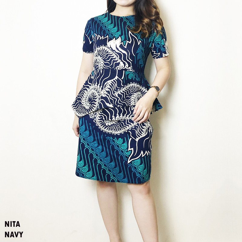 NITA DRESS SETELAN - Dress Batik Wanita Terusan Wanita