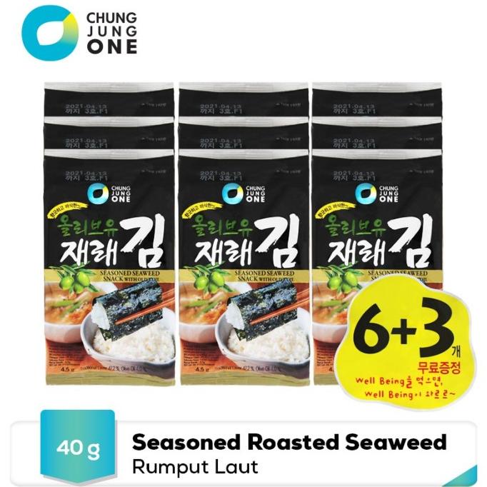 

Chung Jung One - Roasted Laver Seasoned Roasted Seaweed with Olive 6+3