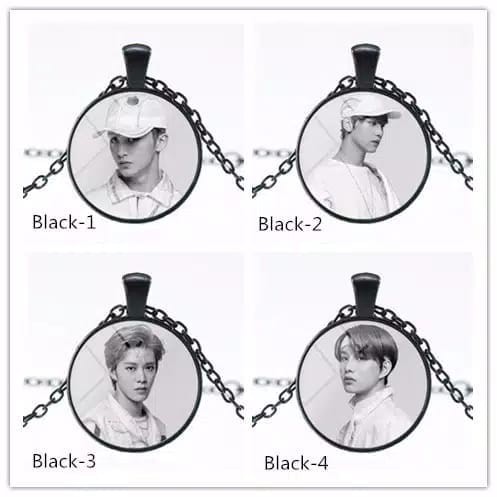 Kalung NCT 127 Kalung Foto NCT Taeyong Haechan Stainless Steel untuk Pria / Wanita