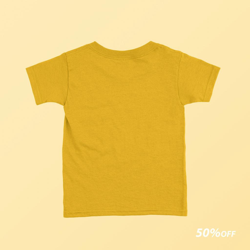 Baju Kaos Polos Anak Bahan Cotton Combed 24s Warna Kuning Mustard Umur 1-8 Tahun Size S-XL