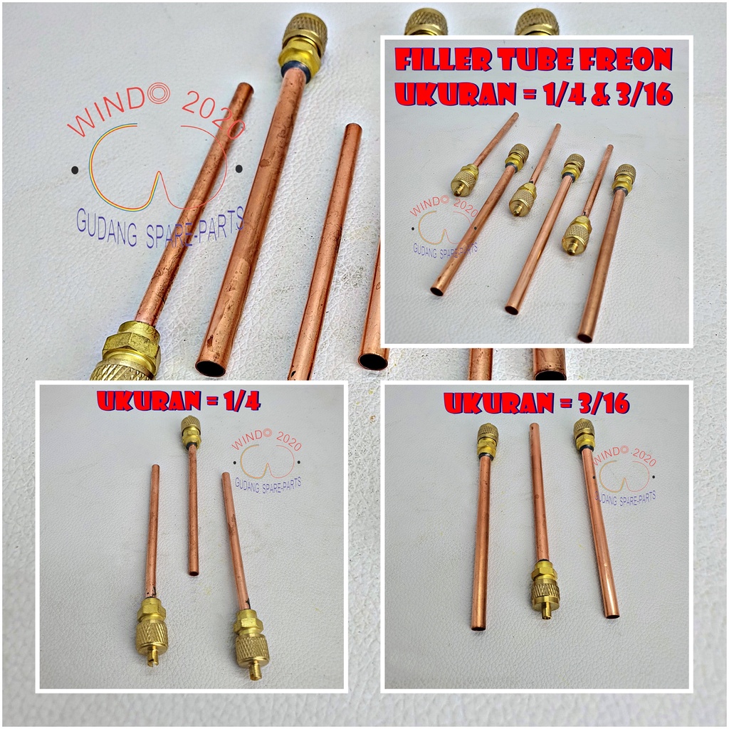 PENTIL PENGISIAN KLEA / KULKAS / FREEZER 1/4 &amp; 3/16 / FILLER TUBE