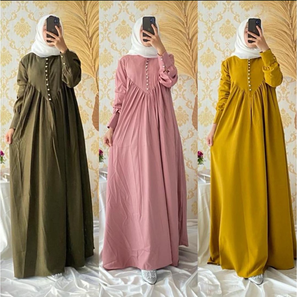 Pakaian Wanita Muslimah KENZO Dress Kancing Shakila Premium ORIGINAL