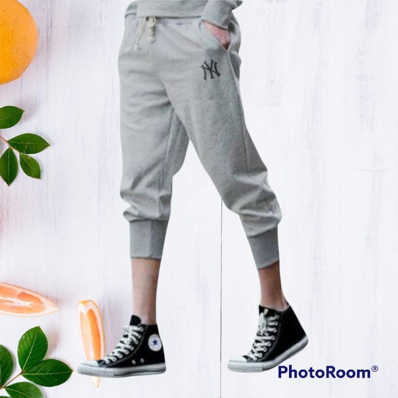 Celana Sontog Pria Wanita Dewasa Celana kolor pria wanita Jogger Pendek 7/8 Training / Casual Motif 