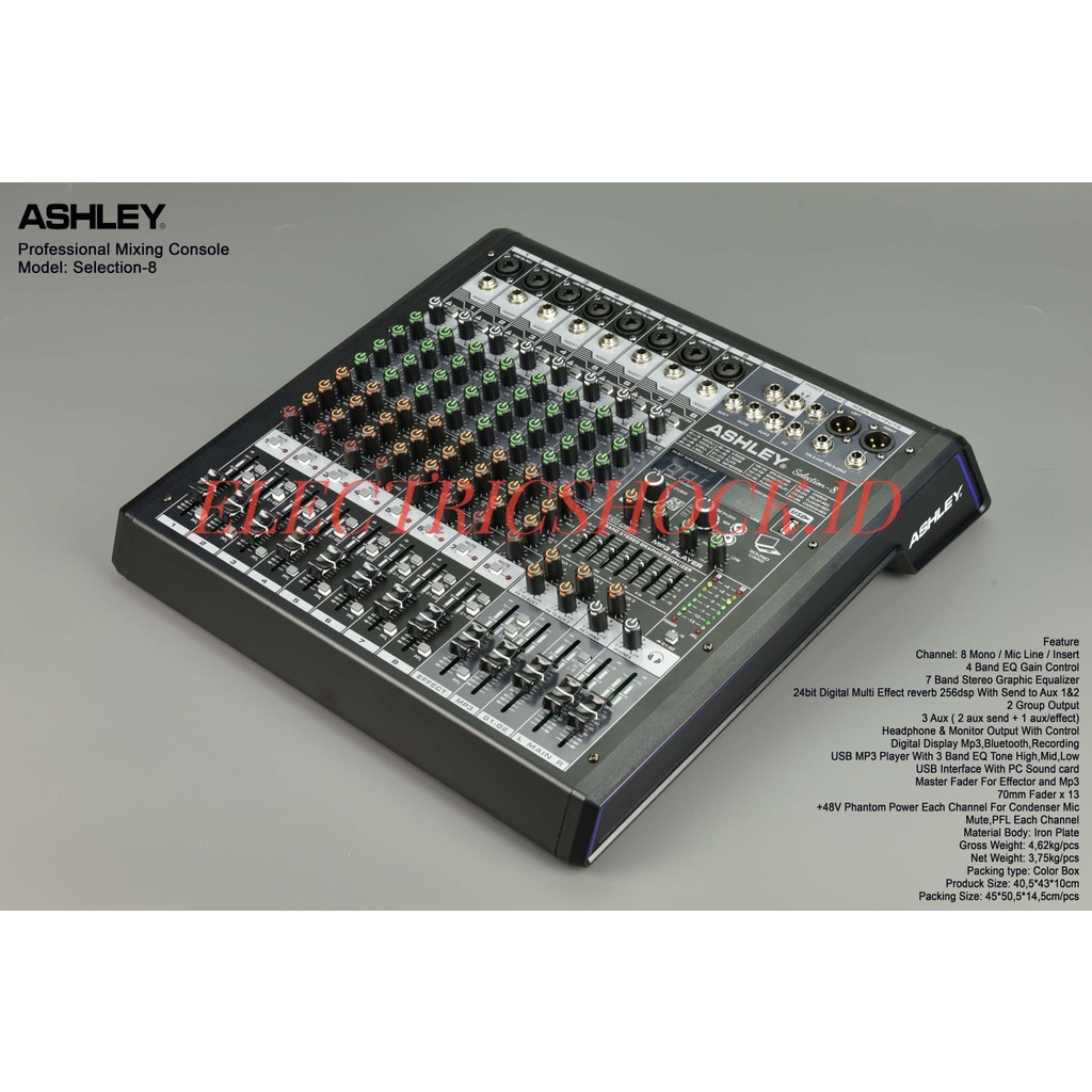 MIXER AUDIO ASHLEY SELECTION 8 / ASHLEY SELECTION8 ORIGINAL