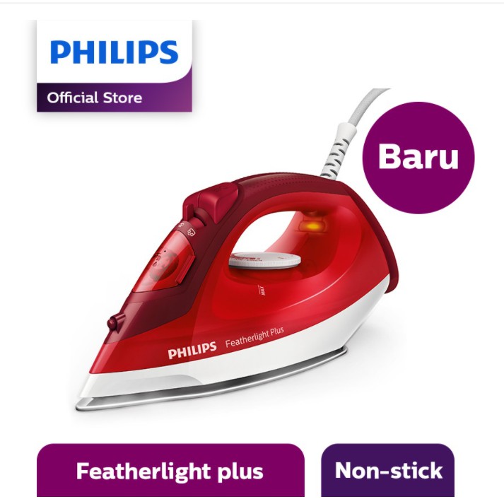 Philips GC1424 Setrika Uap - Steam Iron GC 1424 MERAH