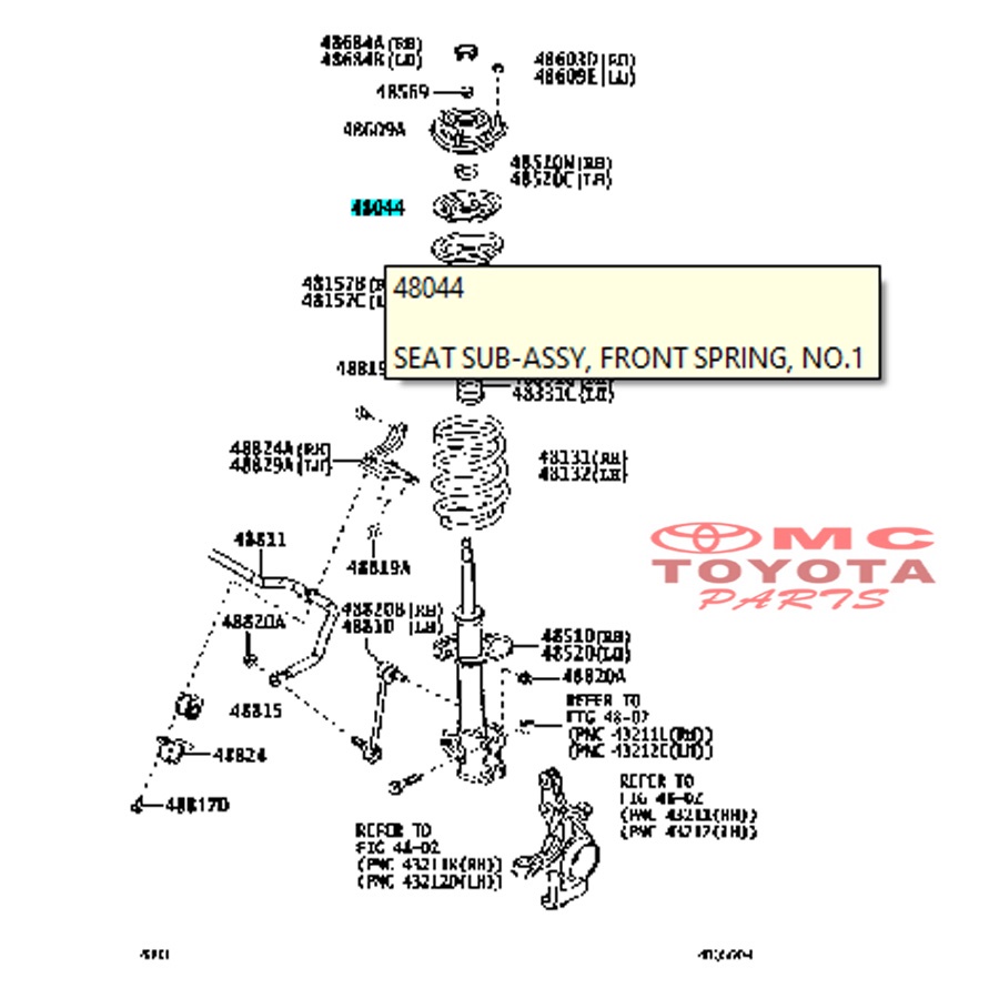 Tatakan Per Shockbreker Depan Avanza Xenia Rush Terios New 48044-BZ080