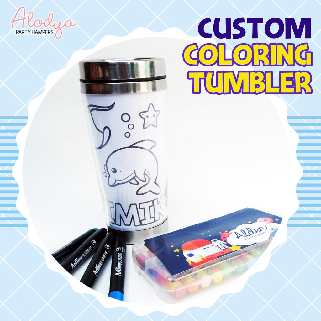 Custom Coloring Tumbler (Tumbler Mewarnai)