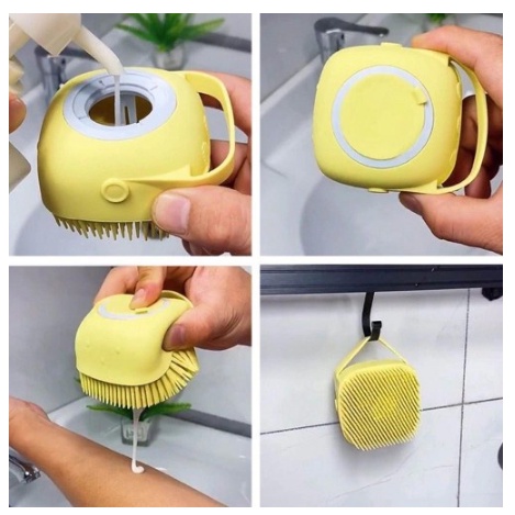 SIKAT MANDI BAHAN SILIKON LEMBUT | DISPENSER SABUN [SWEETSPACE]