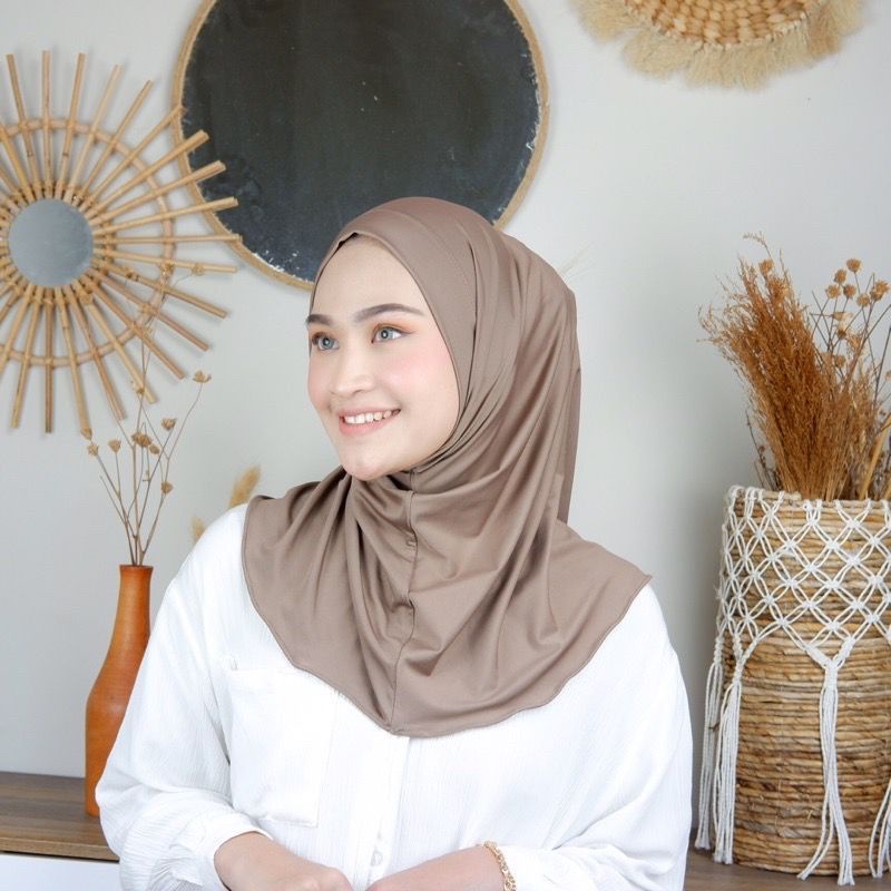 [COD] HIJAB PREMIUM BERGO DAILY SPORT PANJANG TANPA PED JAHIT TEPI