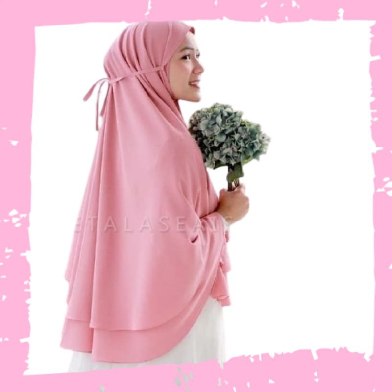 HIJAB BERGO INSTANT KHIMAR SYARI KALYA LAYER JUMBO BAHAN CERUTY BABYDOLL BERKUALITAS