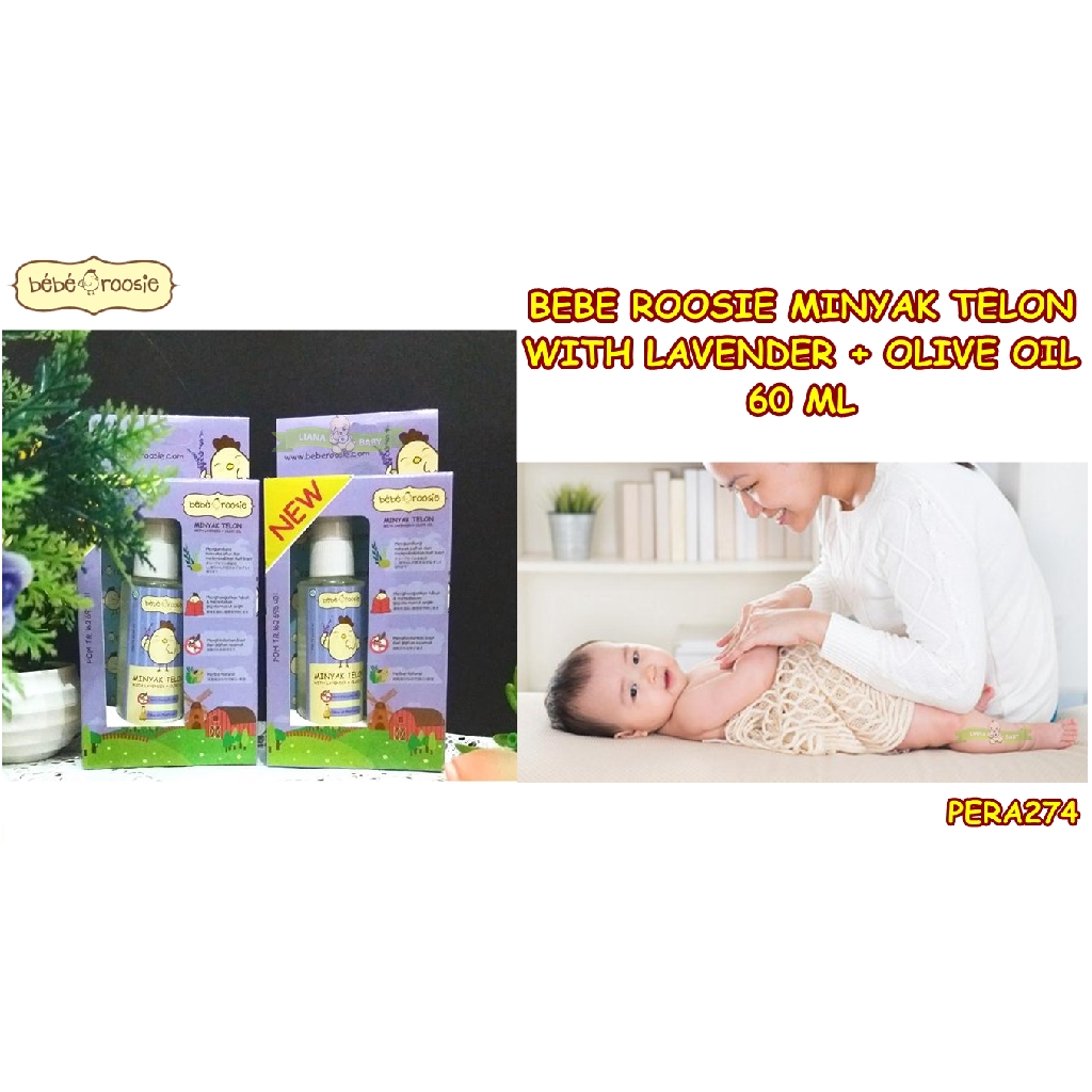 PERA274 BEBE ROOSIE MINYAK TELON LAVENDER + OLIVE OIL 60 ML