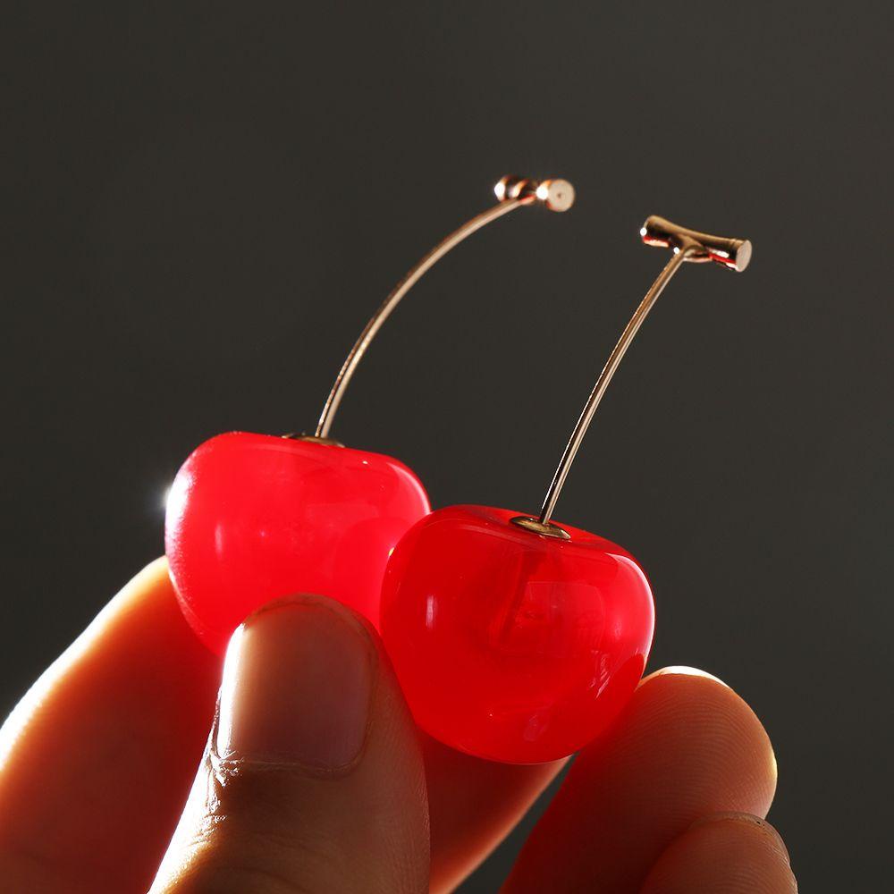 Solighter Cherry Earrings Perhiasan Musim Panas Pesta Baru